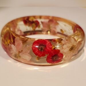 Analog Floral Resin Bracelet